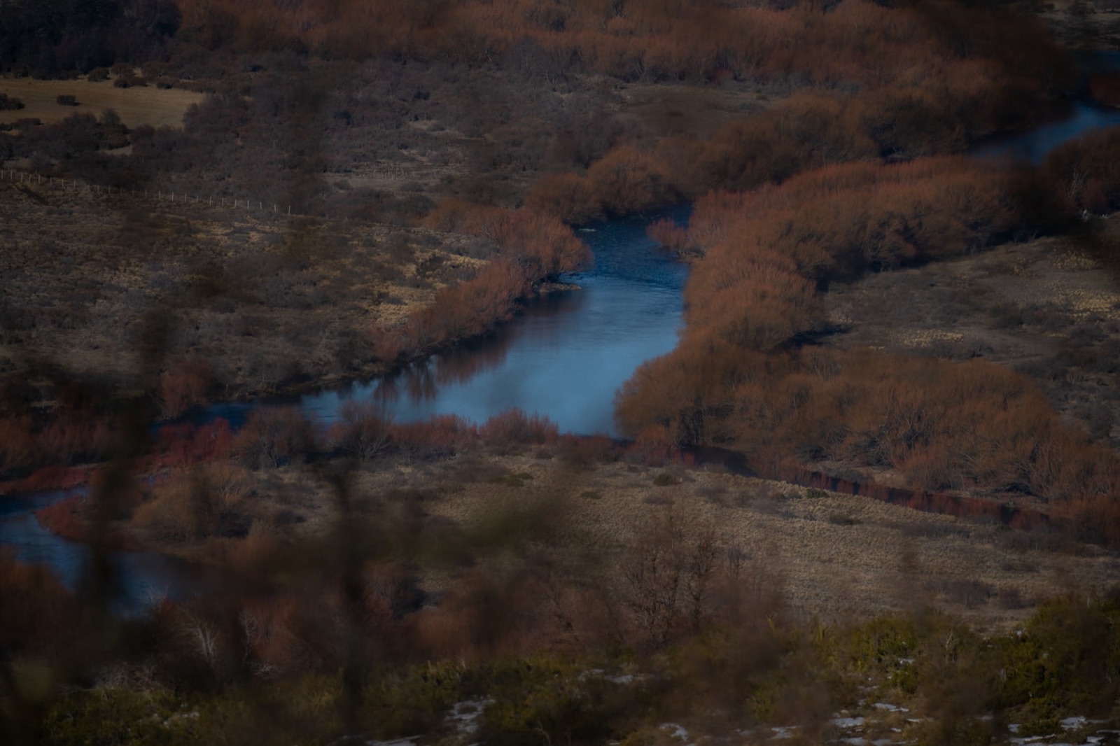 Río Biobío serpenteando en el valle