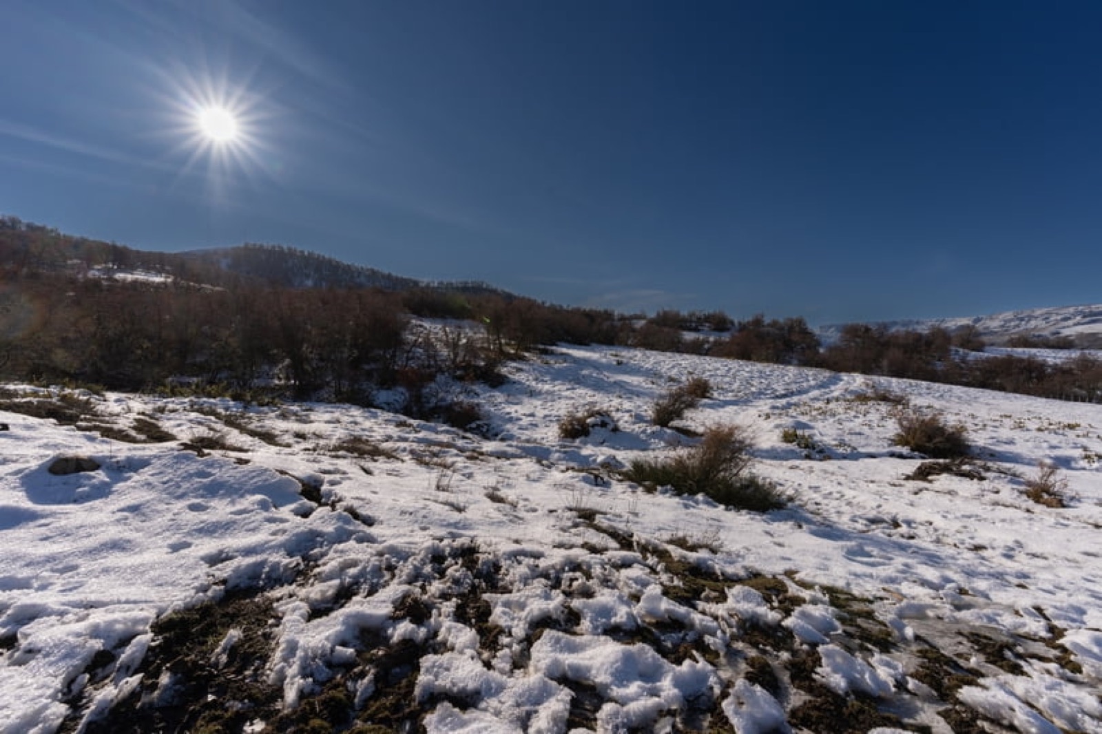 Sol sobre la nieve